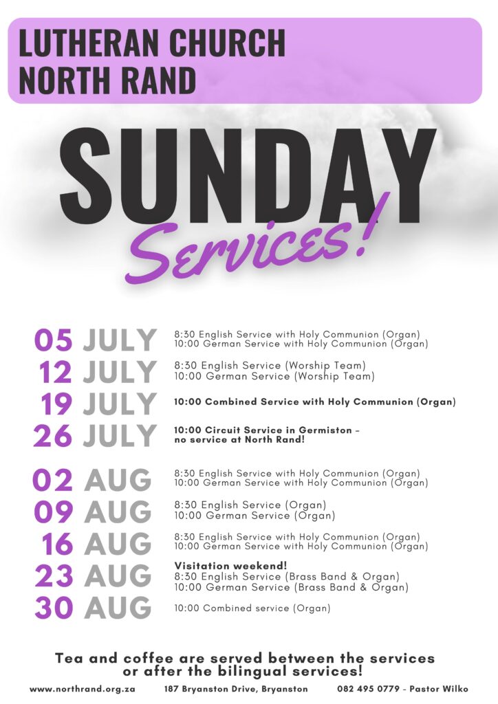 JULY&AUG SERVICES